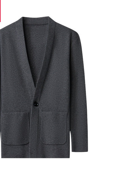 Cardigan toamna iarna cu buzunar pentru barbati