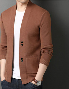 Jednobojni prsluk s kopčanjem i džepom za muškarce