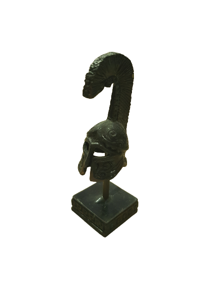Статуетка Ahelos, Шлем, Метален, Черна оксидация, 6х3 см