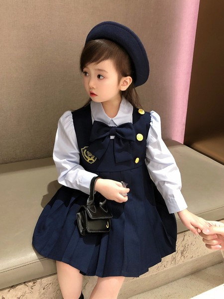 Modern gyerekruha szalaggal - kék színű