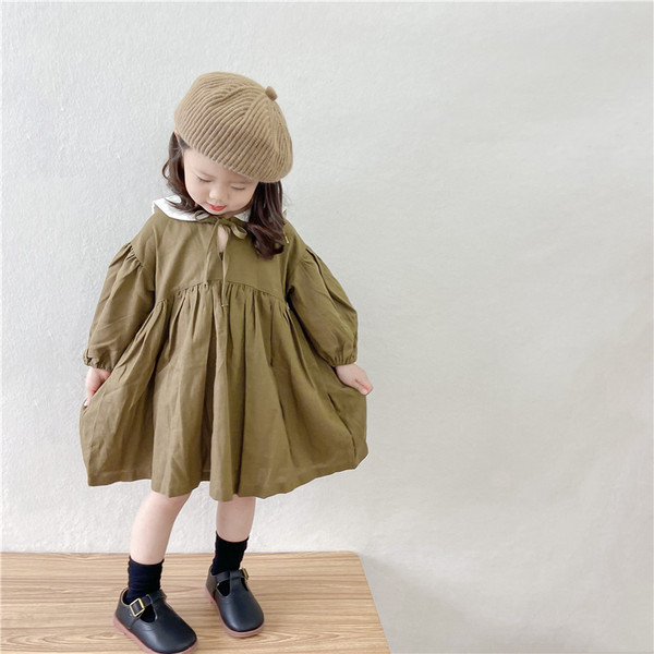 Ležerna dječja haljina na vezanje za djevojčice