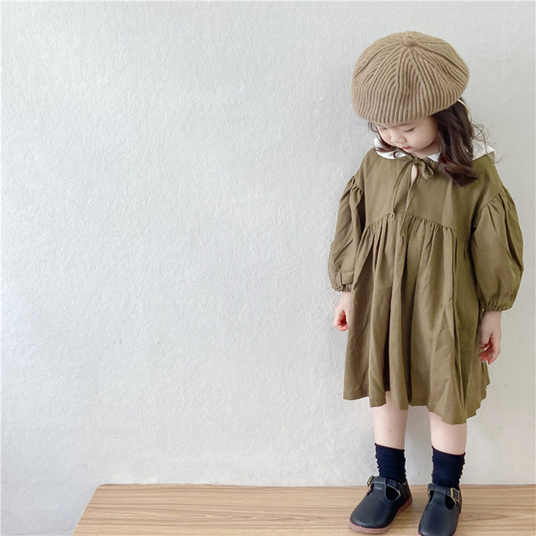 Ležerna dječja haljina na vezanje za djevojčice