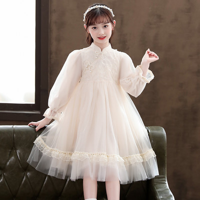 Elegantna dječja haljina za djevojčice s dugim rukavima