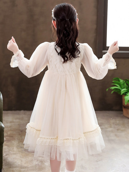 Elegantna dječja haljina za djevojčice s dugim rukavima