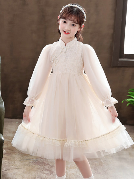 Elegantna dječja haljina za djevojčice s dugim rukavima