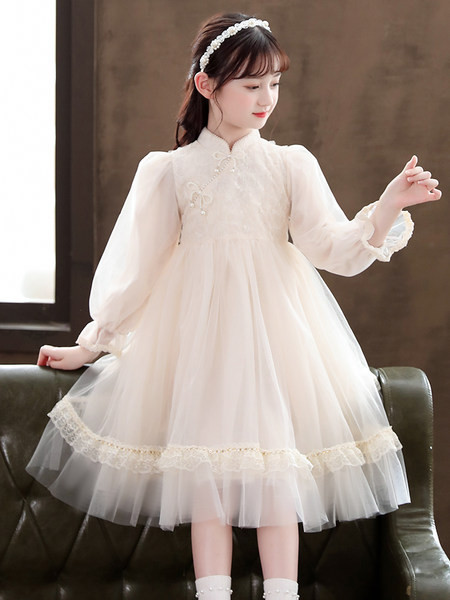 Elegantna dječja haljina za djevojčice s dugim rukavima