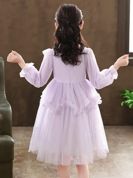 Modna haljina sa šljokicama dugih rukava za djevojčice