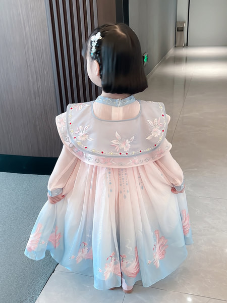 Proljetno-jesenska haljina s vezom za djevojčice - kineski stil