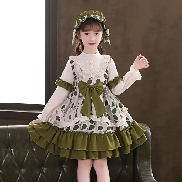 Zimska dječja haljina dugih rukava za djevojčice