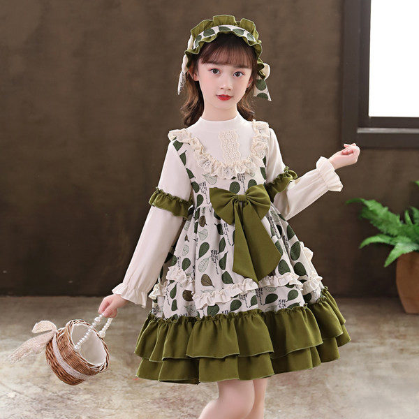 Zimska dječja haljina dugih rukava za djevojčice