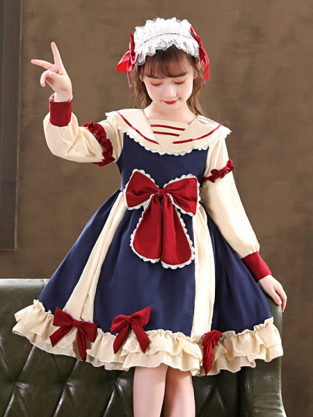 Elegantna haljina za djevojčice s dugim rukavima i trakom