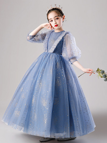 Elegantiška vaikiška suknelė su akmenėliais