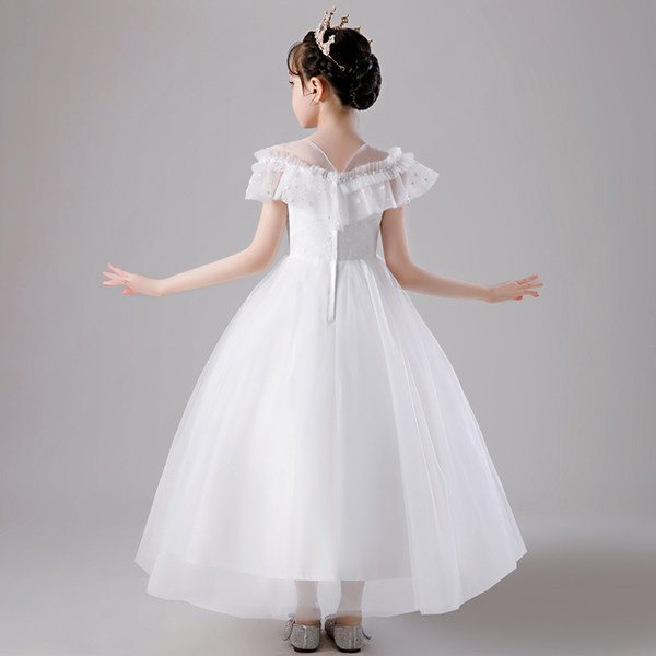 Rochie de printesa pentru copii eleganta cu tul si perle