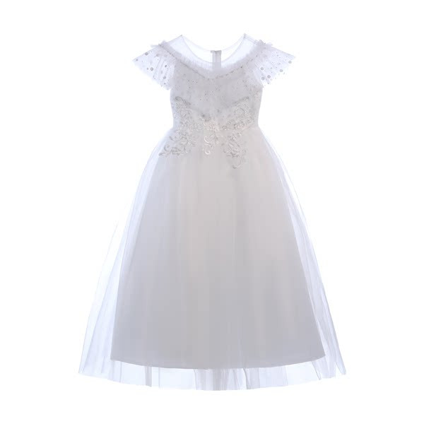 Rochie de printesa pentru copii eleganta cu tul si perle
