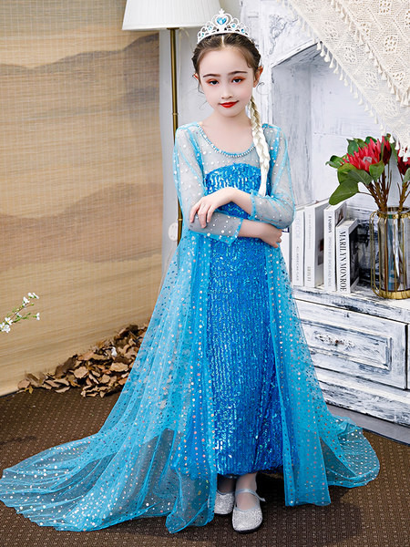 Dječja elegantna haljina sa šljokicama i kamenčićima