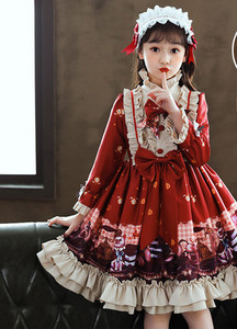 Elegantna dječja izrezana haljina s trakom - više modela