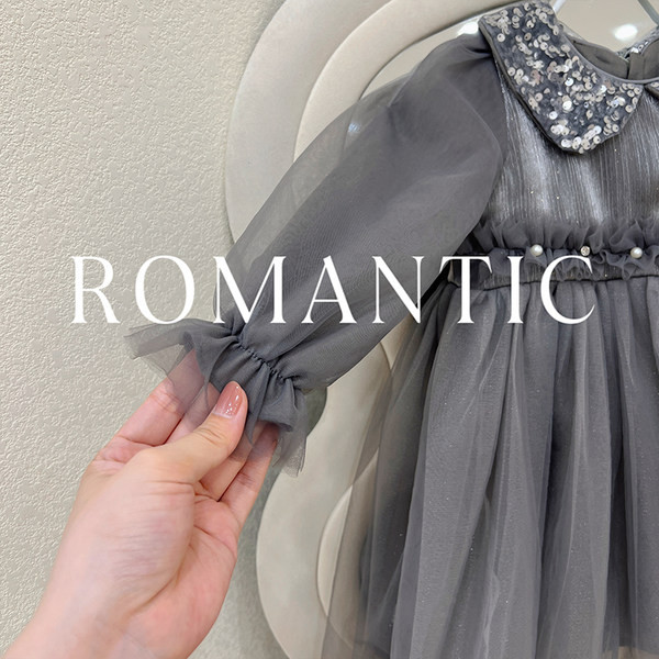 Madinga suknelė mergaitėms su blizgučiais ir perlais