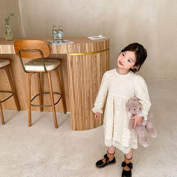 Dječja elegantna haljina s dugim rukavima