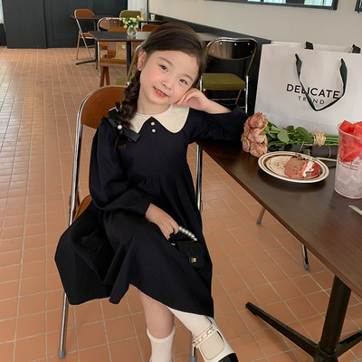 Vaikiška suknelė ilgomis rankovėmis, skirta mergaitėms