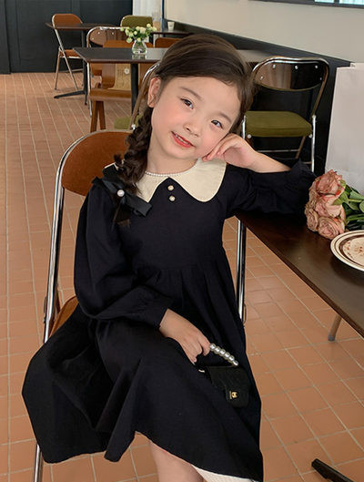 Vaikiška suknelė ilgomis rankovėmis, skirta mergaitėms