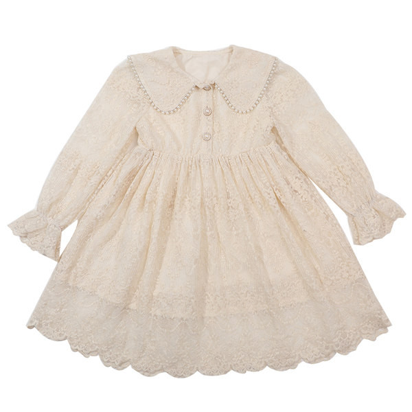 Elegáns gyerekruha gallérral és gombokkal