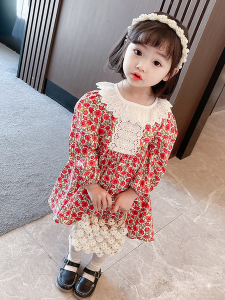 Dječja haljina sa cvjetnim uzorkom za djevojčice