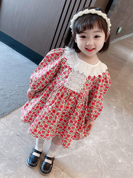 Dječja haljina sa cvjetnim uzorkom za djevojčice