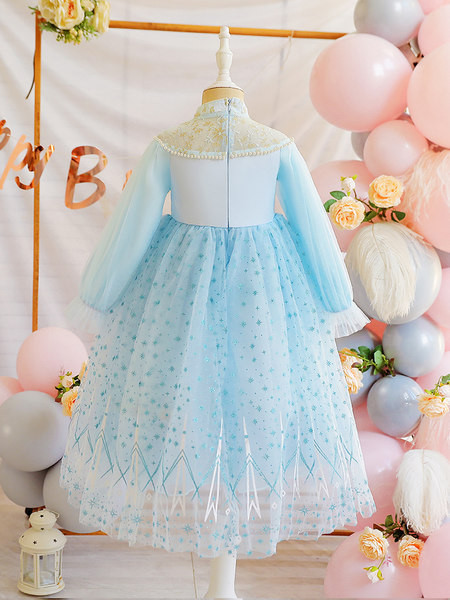 Duga haljina za djevojčice sa šljokicama i ukrasnim kamenčićima