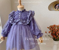 Moderna haljina s vezom i gumbima za djevojčice