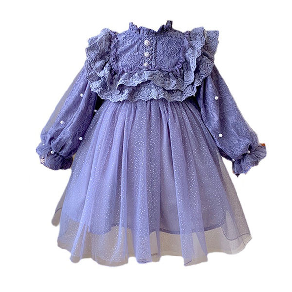 Moderna haljina s vezom i gumbima za djevojčice