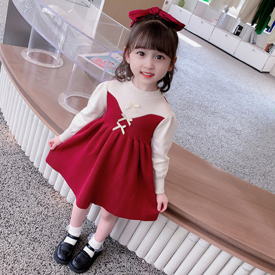 Rochie casual pentru copii cu panglica pentru fete