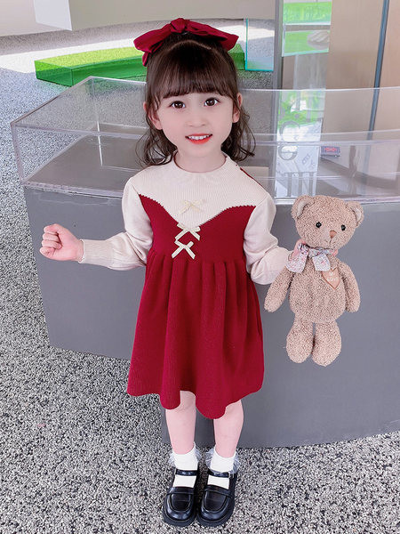 Rochie casual pentru copii cu panglica pentru fete