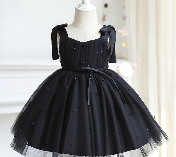 Eleganta bērnu kleita ar tillu un pērlēm meitenēm