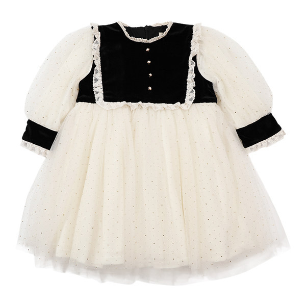 Moderna dječja haljina s okruglim izrezom