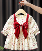 Modna dječja haljina s trakom za djevojčice