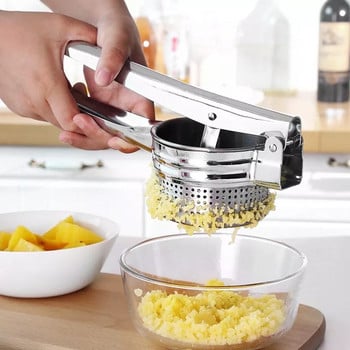 WALFOS Рицар за картофи от неръждаема стомана Преса за плодове и зеленчуци Сокоизстисквачка Трошачка Изстисквачка Домакински кухненски инструменти за готвене