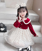 Rochie modernă pentru copii decupată cu buline