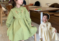 Rochie pentru copii in doua culori cu broderie