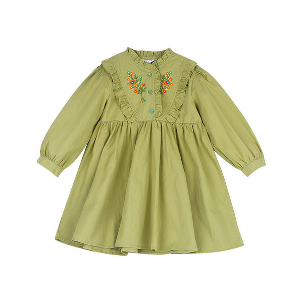 Rochie pentru copii in doua culori cu broderie