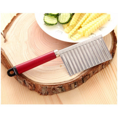 Από ανοξείδωτο χάλυβα Potato Masher Peeler Wave Cutter Στήριγμα φρούτων λαχανικών Εργαλεία κουζίνας