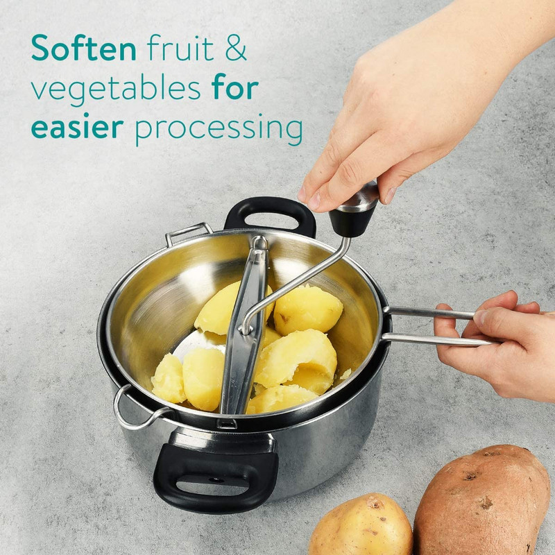 MLIA nerūdijančio plieno maisto malūnėlis rotacinis maisto malūnas daržovių koštuvas bulvių trintuvas su 3 malimo diskais, 1 kv.