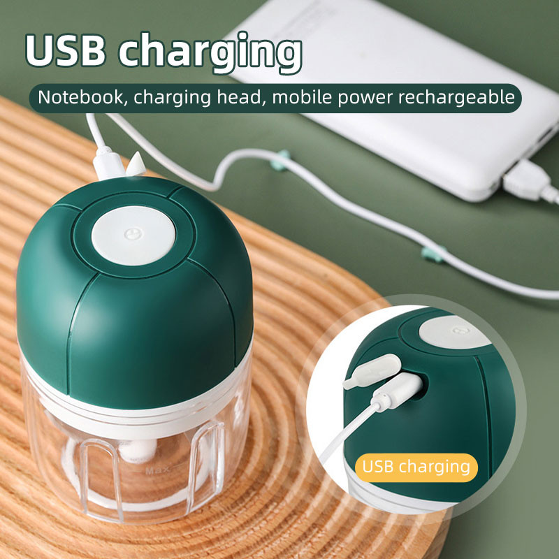 Tocator electric de bucatarie 100/250 ml Tocator de usturoi Tocator de carne Mini mancare Tocator de legume usturoi Pulverizator reincarcabil