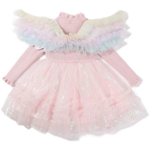 Rochie pentru fete cu broderie si tul