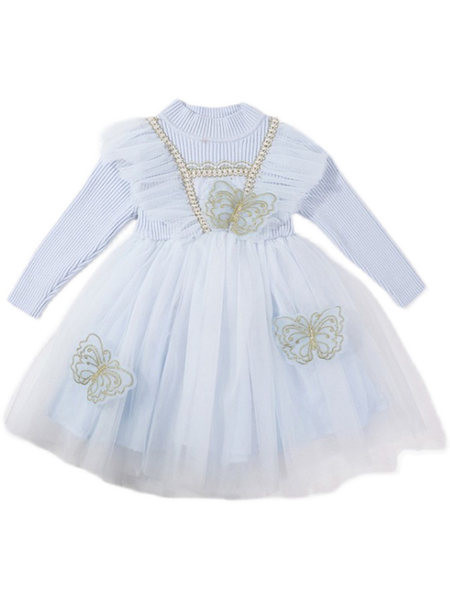 Rochie pentru copii cu efect 3D si elemente decorative