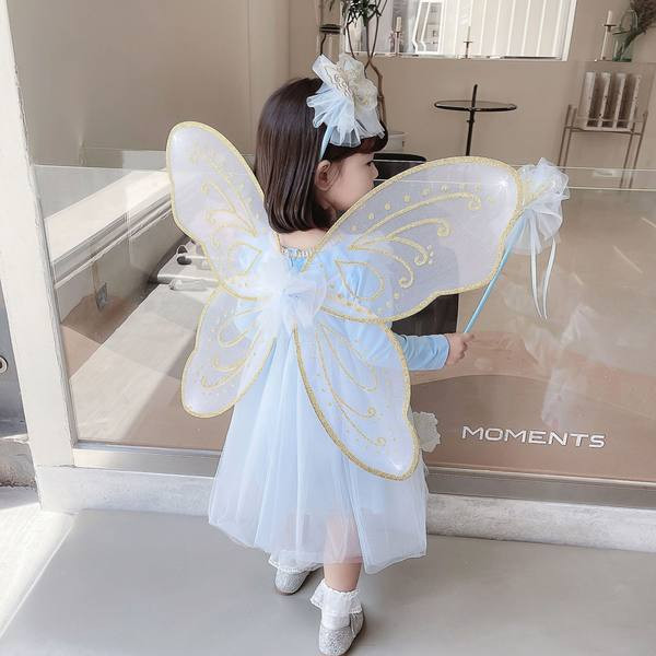 Rochie pentru copii cu efect 3D si elemente decorative