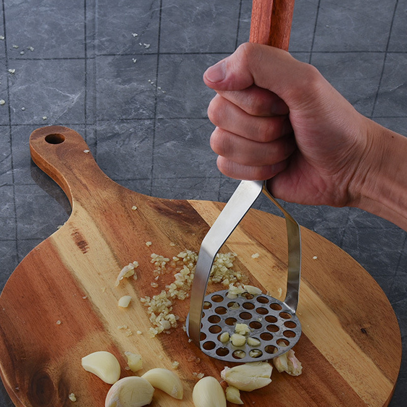 1 db rozsdamentes acél burgonyanyomó rizs fokhagymaprés gyömbér daráló iszapprés nagynyomású gép konyhai gyümölcs zöldség szerszámok