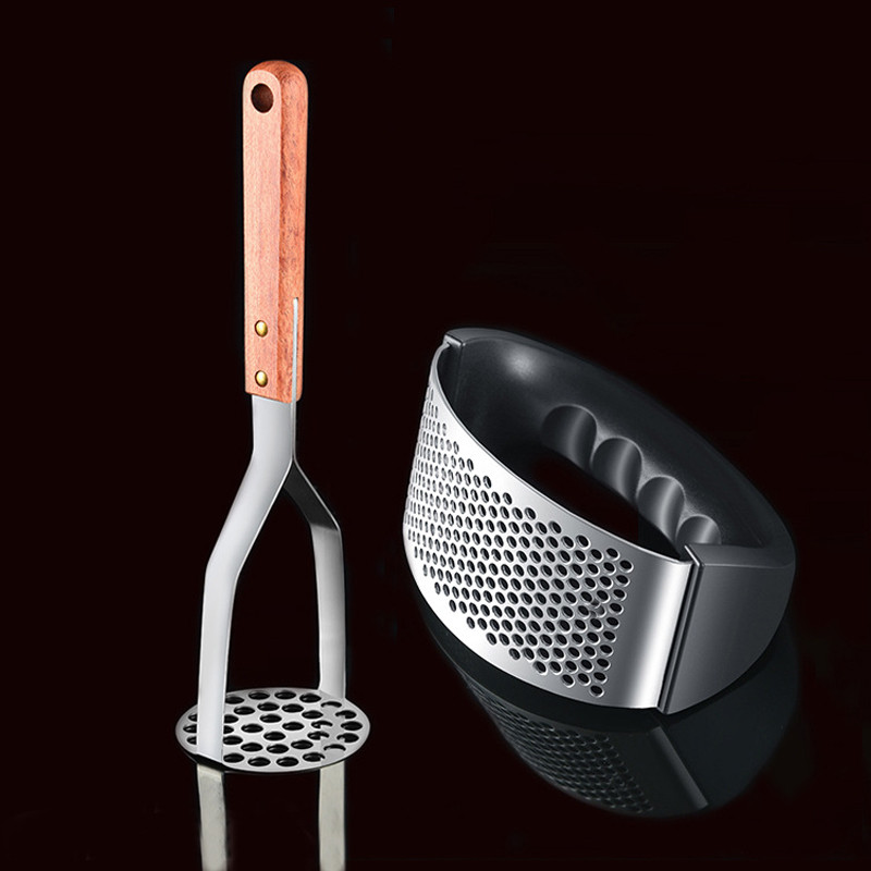 1 db rozsdamentes acél burgonyanyomó rizs fokhagymaprés gyömbér daráló iszapprés nagynyomású gép konyhai gyümölcs zöldség szerszámok