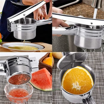 Εργαλεία πατάτας από ανοξείδωτο ατσάλι με 3 εναλλάξιμους δίσκους λεπτότητας Εργαλεία φρούτων λαχανικών Εργαλεία κουζινών πιεστηρίου