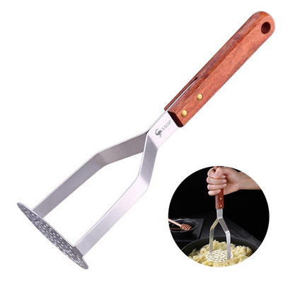 Împingător din oțel inoxidabil/mașină de zdrobire de cartofi cu placă largă de piure pentru piure neted de cartofi Fructe legume instrumente Concasor de presa