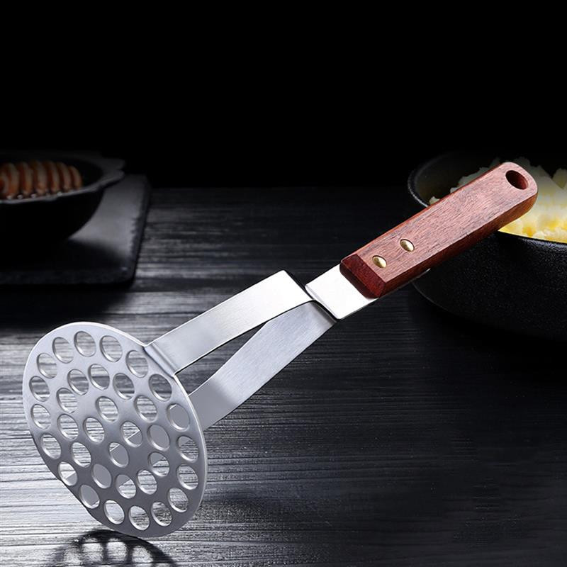 Împingător din oțel inoxidabil/mașină de zdrobire de cartofi cu placă largă de piure pentru piure neted de cartofi Fructe legume instrumente Concasor de presa